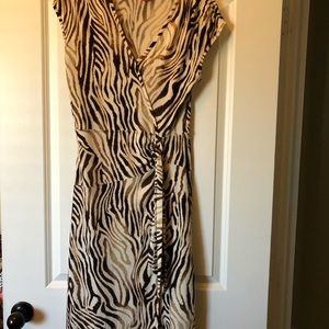 Animal print knit dress